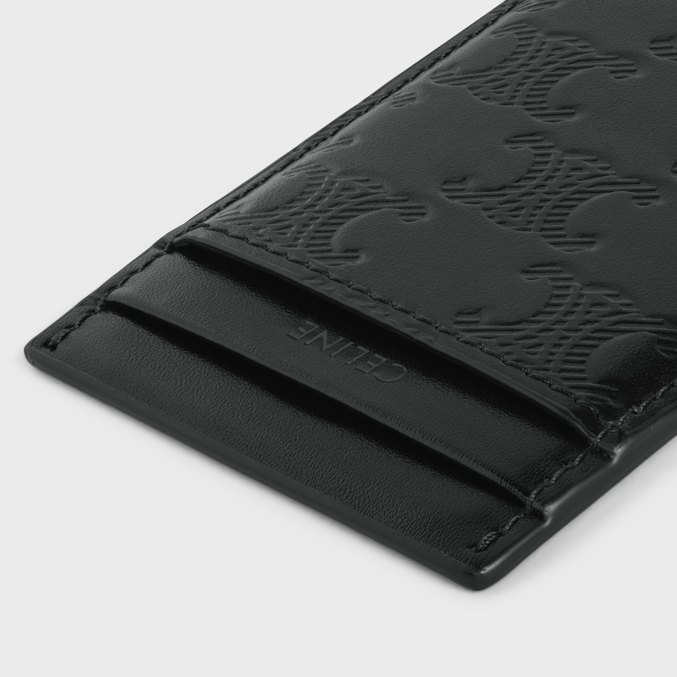 MAGNET CARD HOLDER IN Calfskin with triomphe embossed - 4