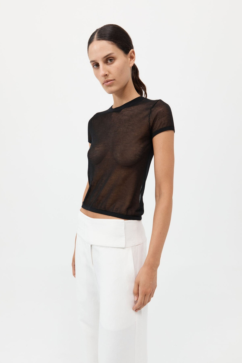 Sheer Baby Tee - Black 2