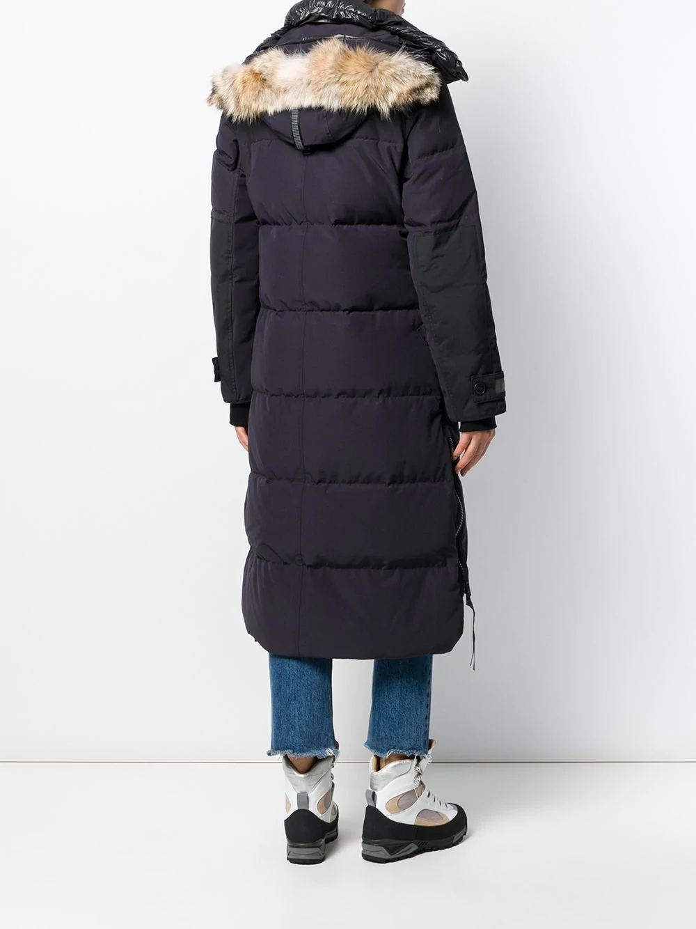 hooded longline puffer jacket - 4