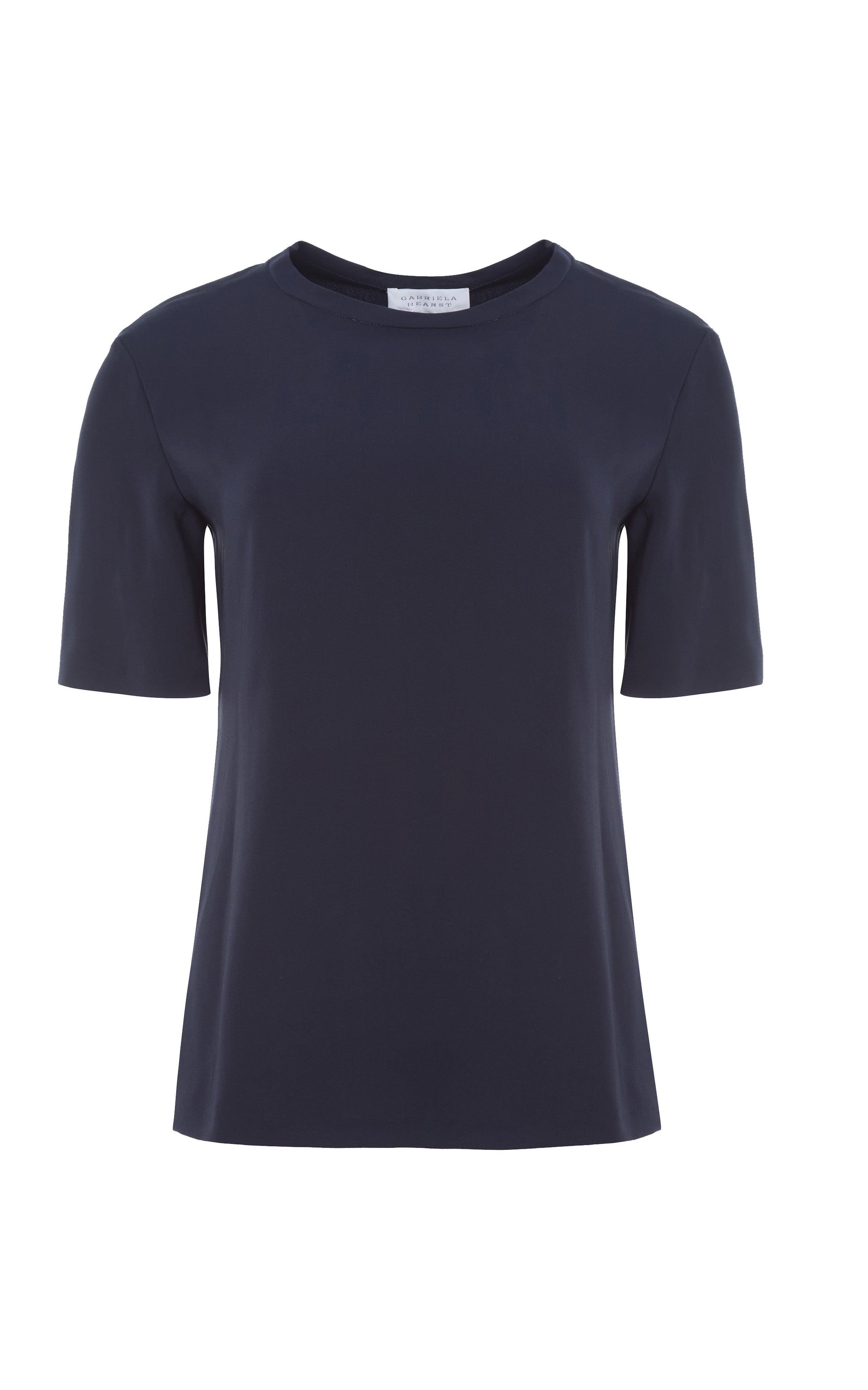 Elisa Top in Navy Silk Crepe - 1