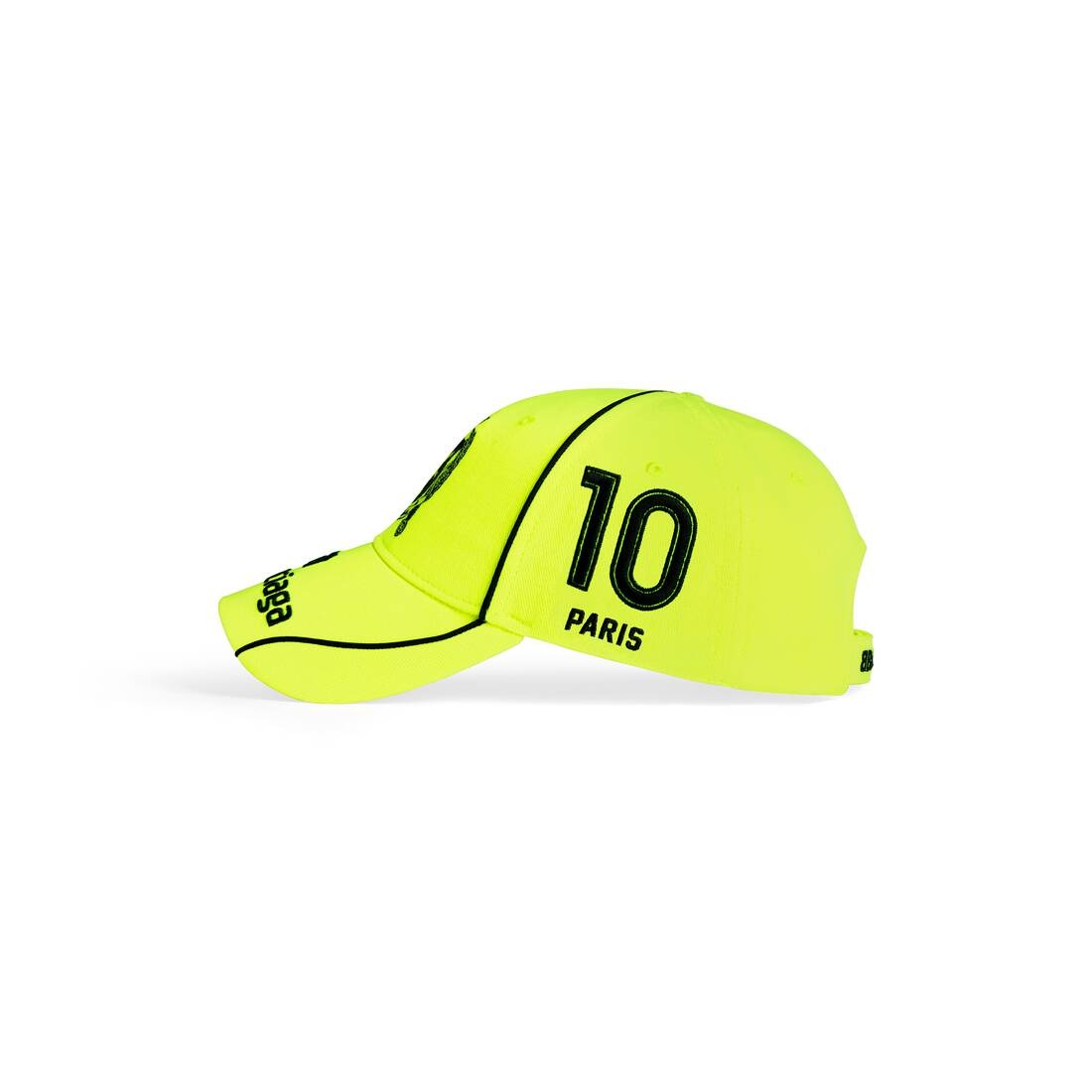 Men's Paris Soccer Cap in Neon Yellow - 4