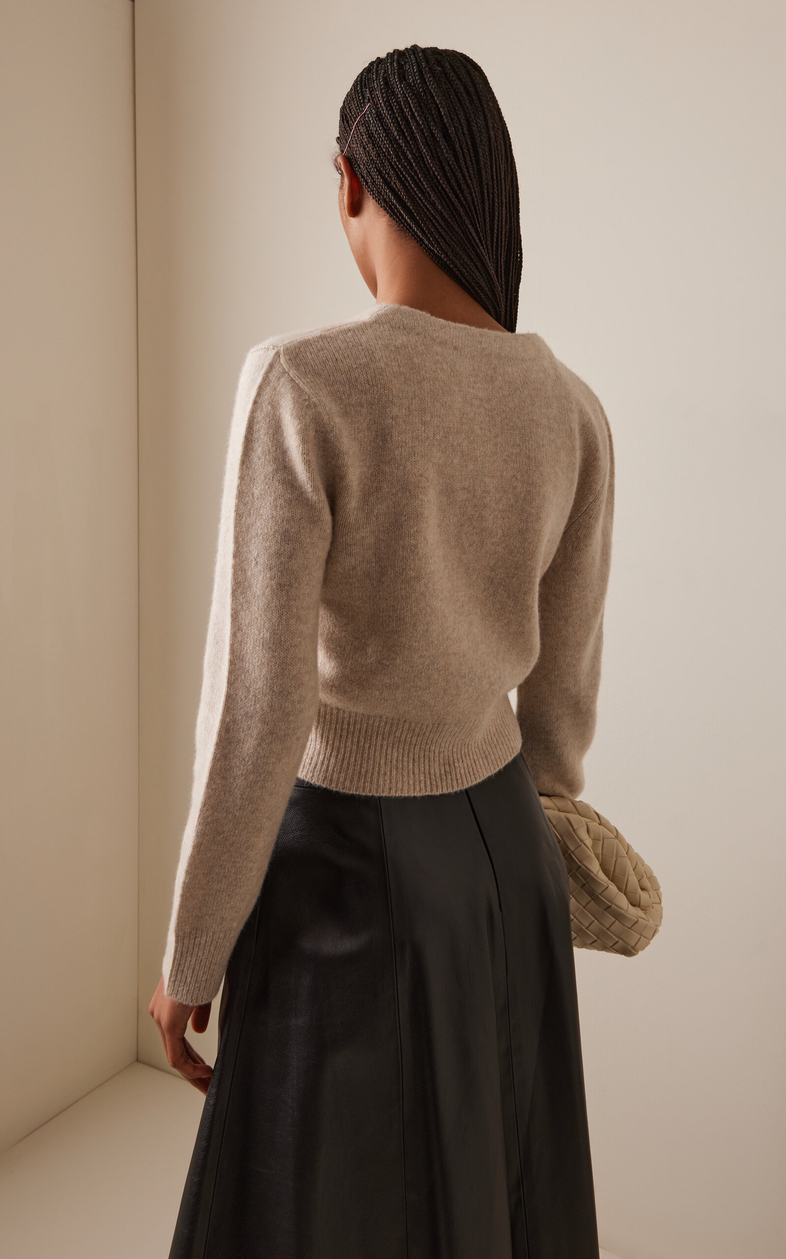 The Sloane Cashmere-Silk Cardigan taupe - 4