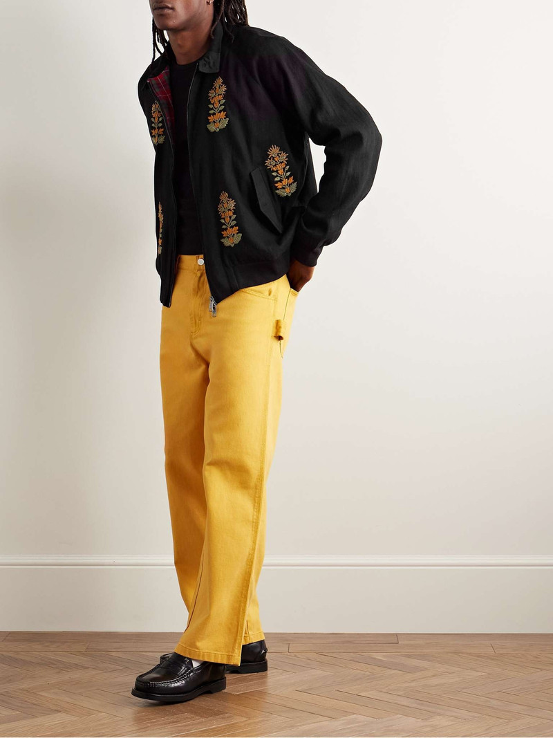 KARTIK RESEARCH + Baracuta Embellished Embroidered  Herringbone Cotton  Jacket outlook