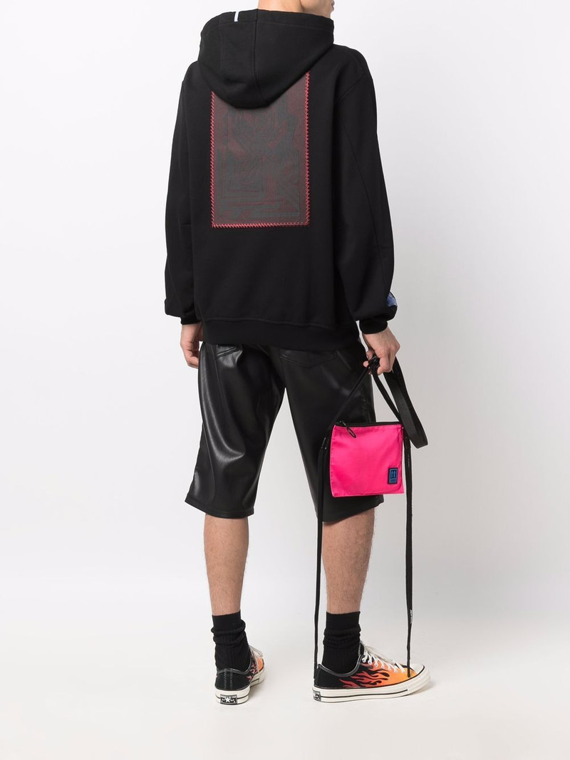 McQ Alexander McQueen patch-detail cotton hoodie outlook