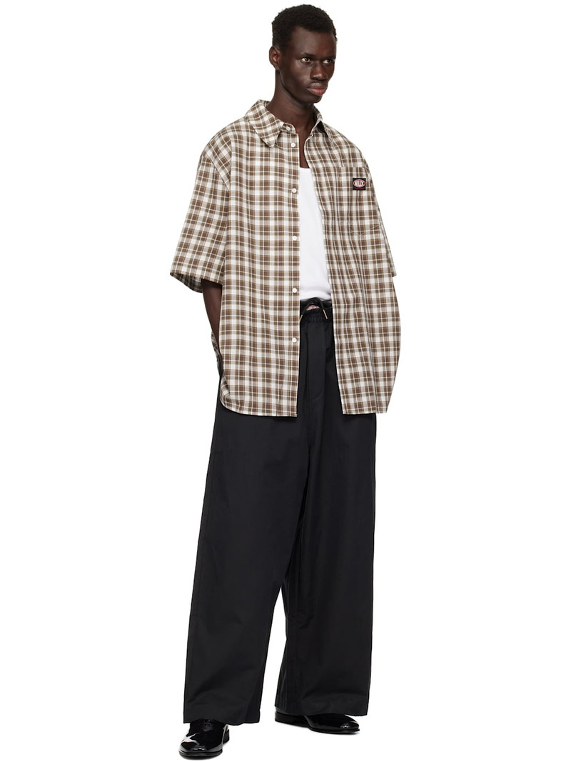 WILLY CHAVARRIA Brown Plaid Hacienda Shirt outlook