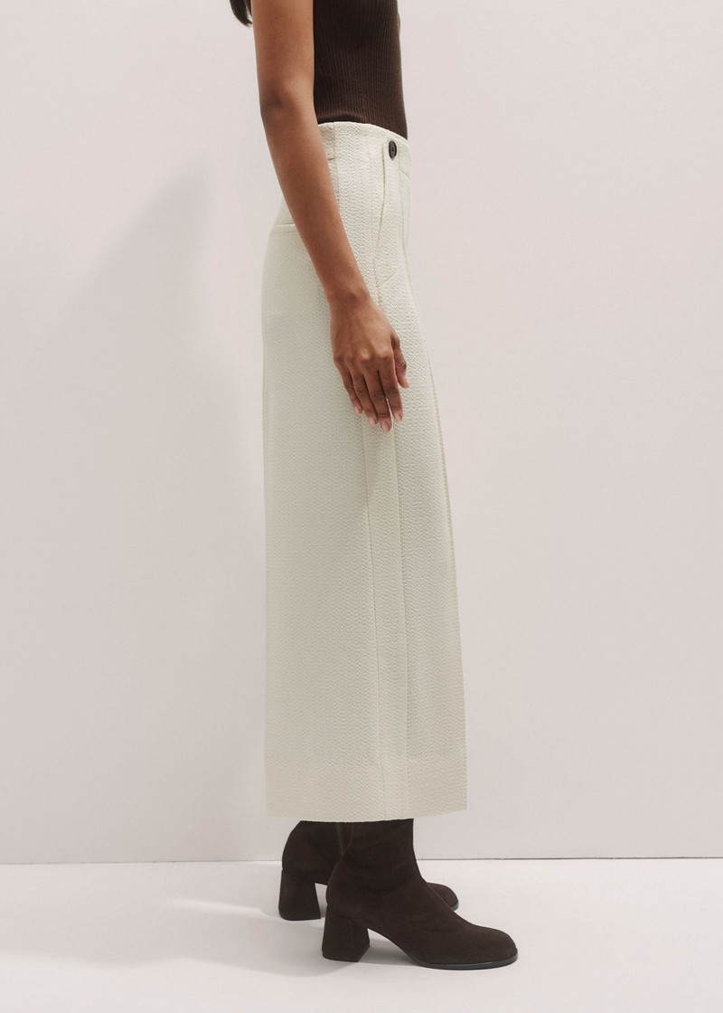 Textured High Waist Culotte Pant 4
