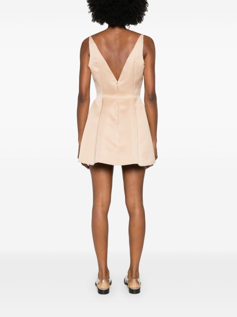 duchess satin mini dress - 4