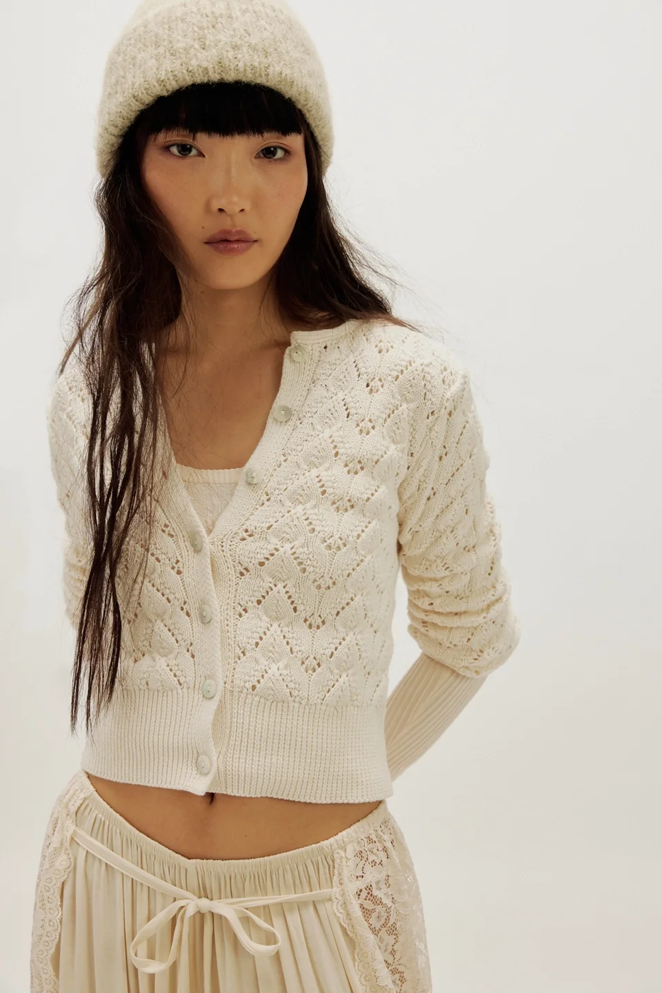 Pretty In Pointelle Cardi - 1