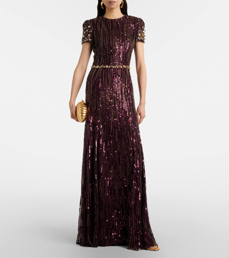JENNY PACKHAM Ninetta sequined gown outlook