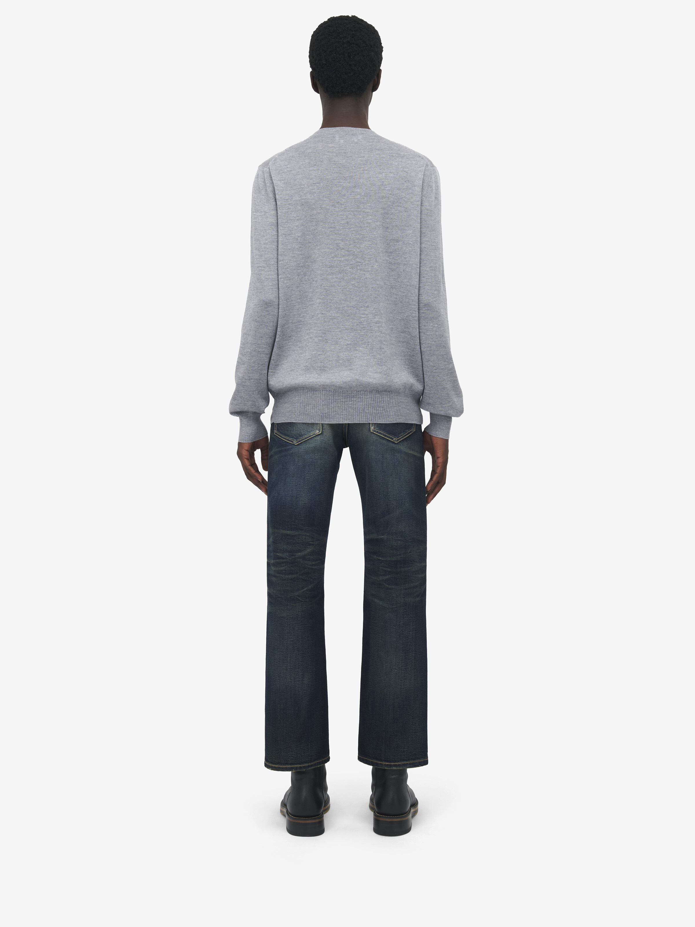 Merino Wool Inverted Skull Jumper - 5