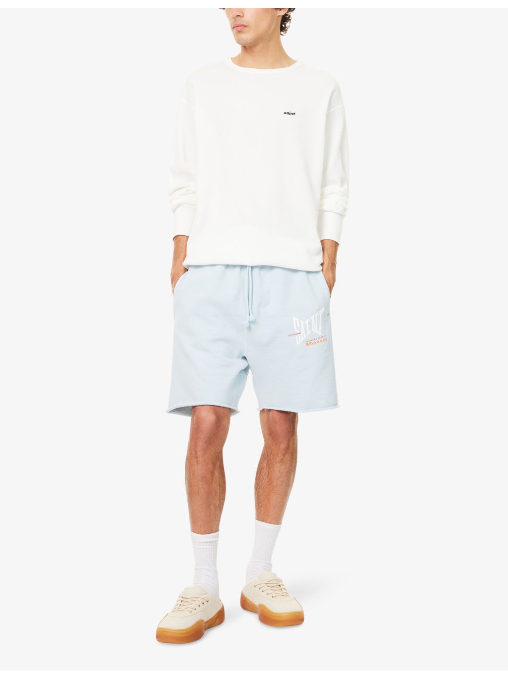 Logo-Print Cotton Sweat Shorts - 2