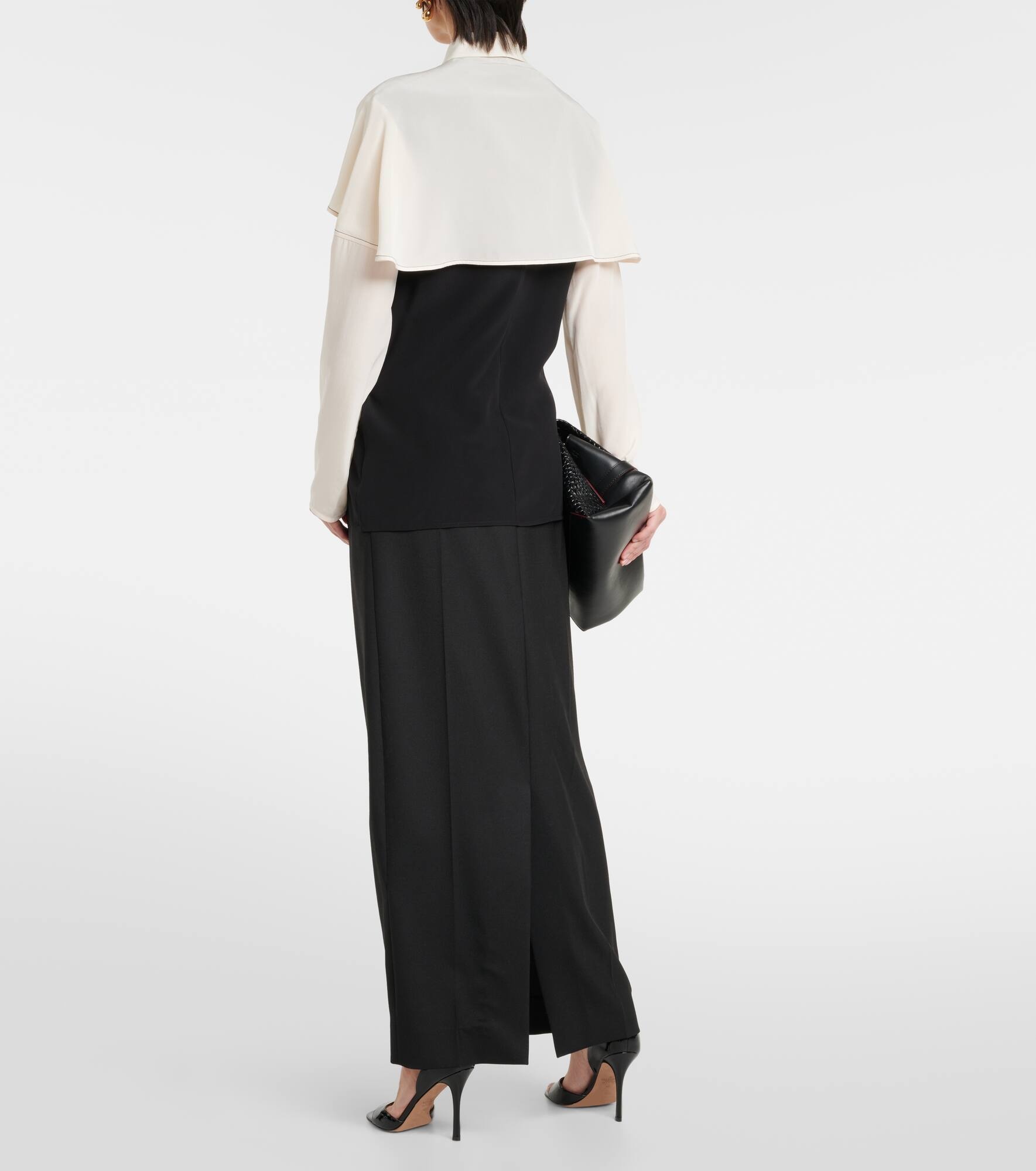 Bow-detail silk crêpe de chine blouse - 3