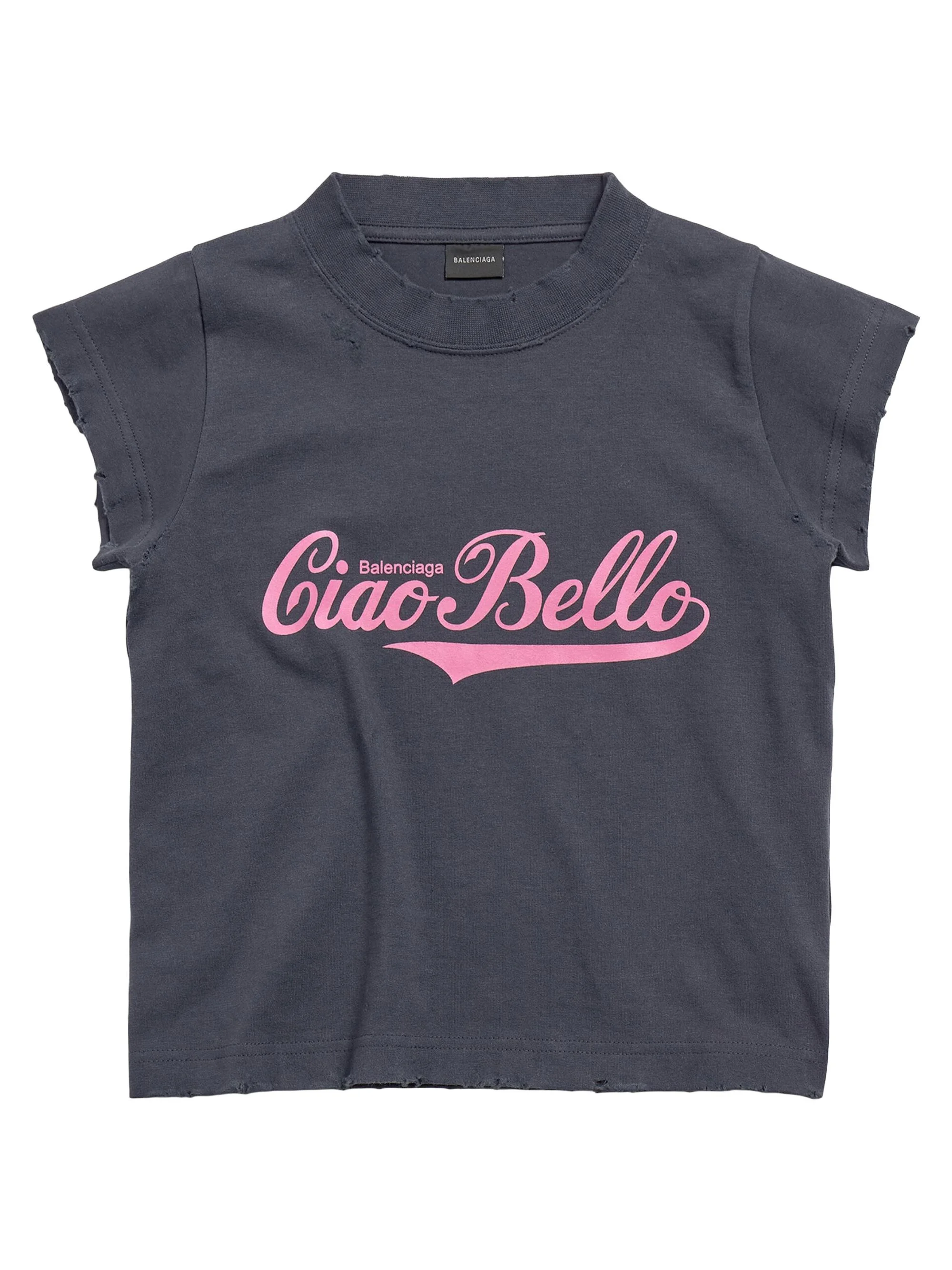 Unisex Ciao Bello Shrunk T-Shirt - Black - 1