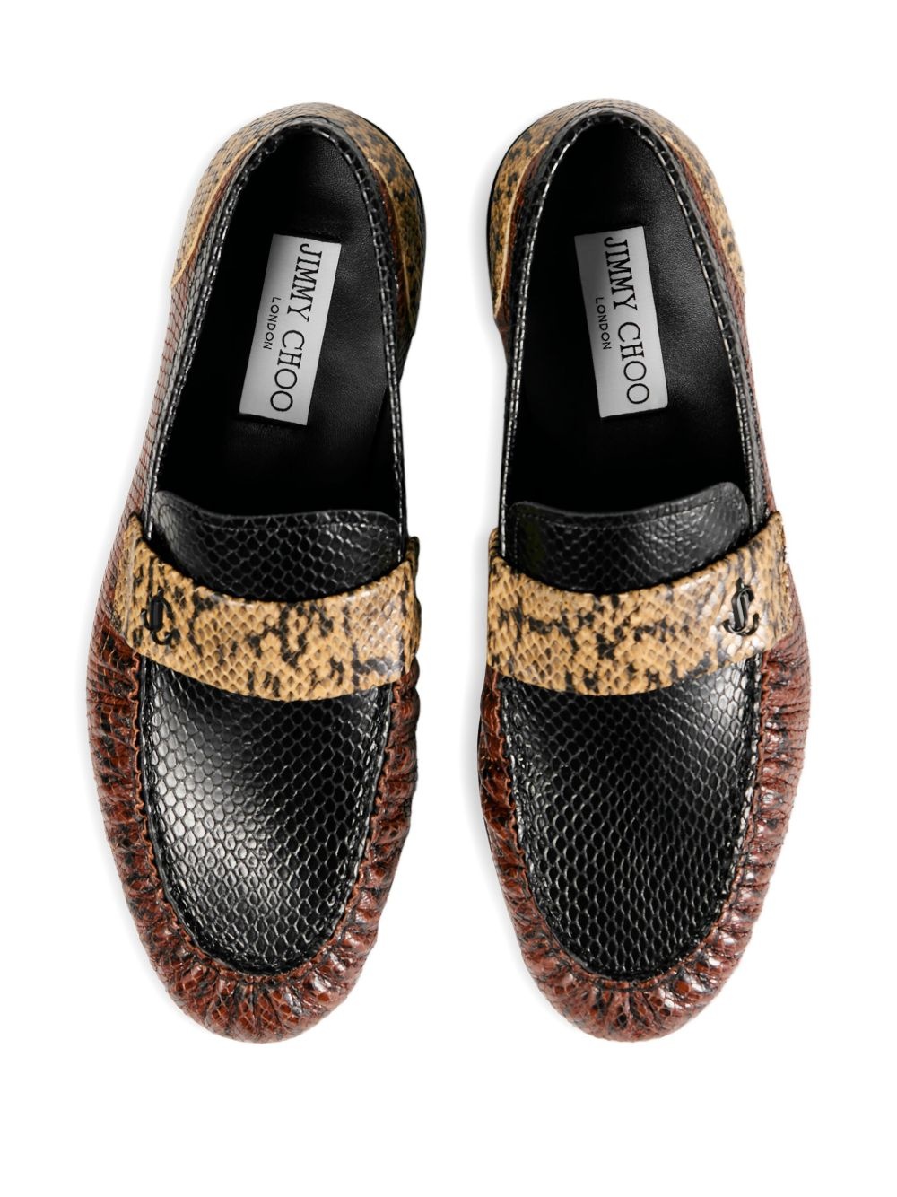 Ellis snakeskin-panelled loafer - 4