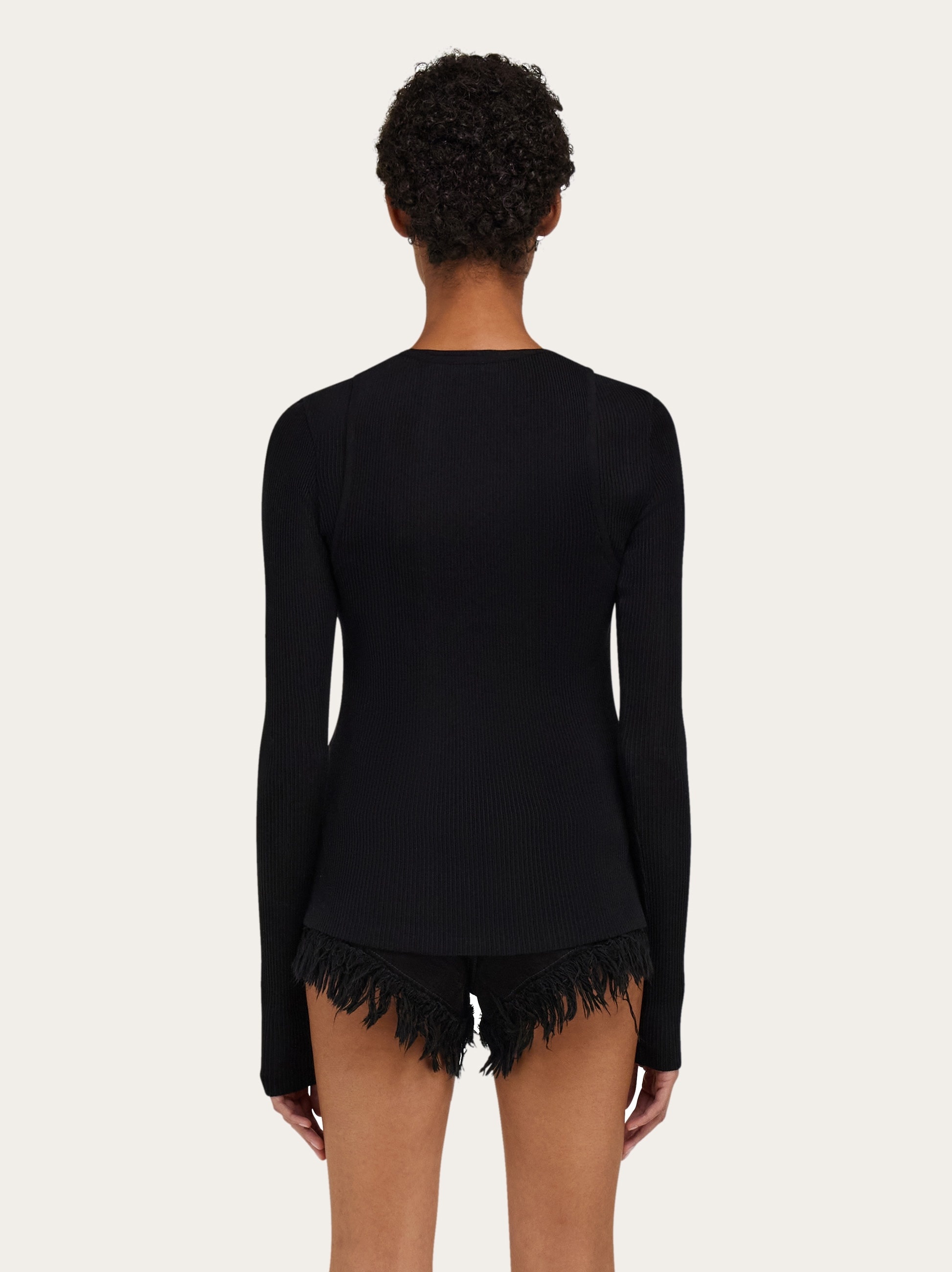Top with rippled neckline - 3