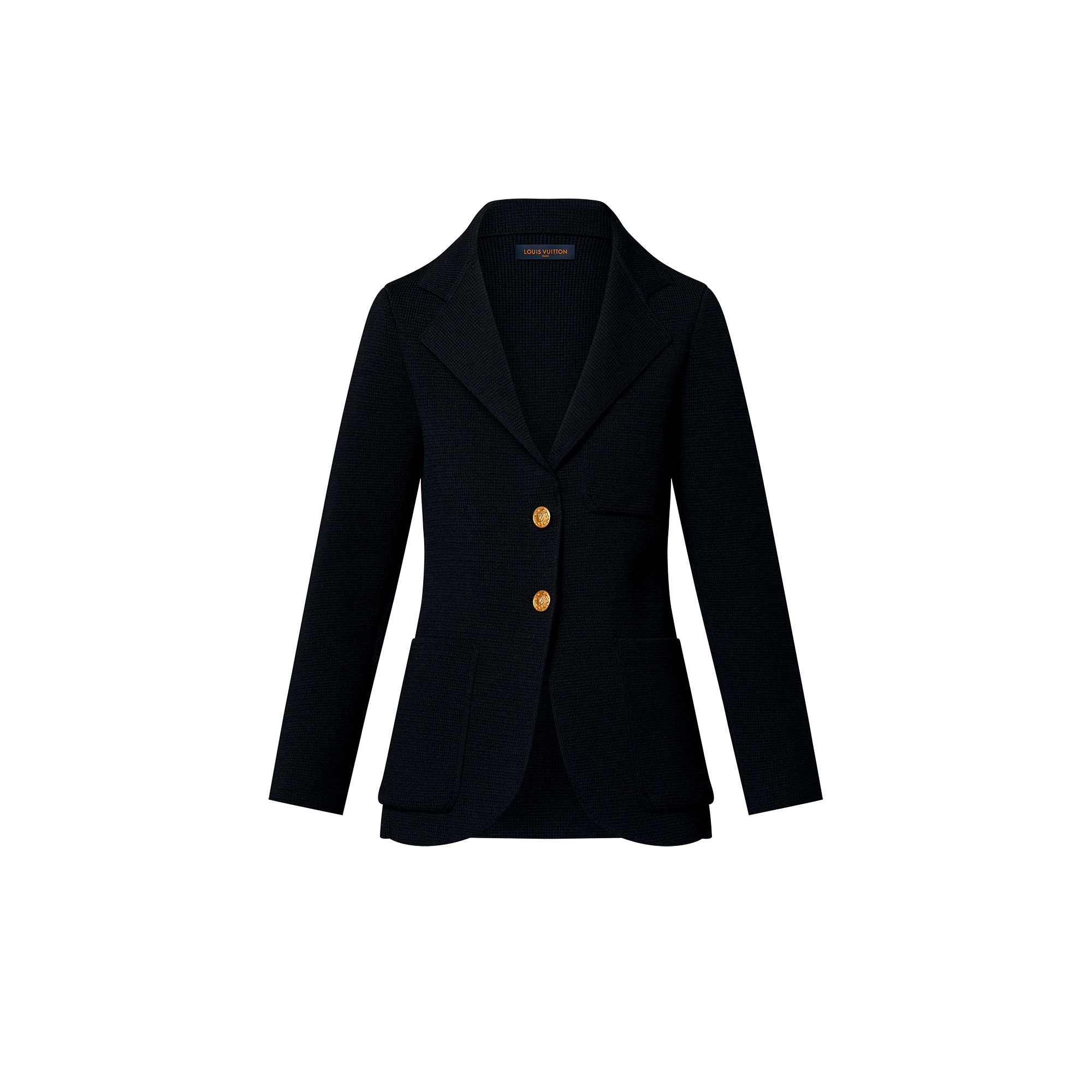Three-Pocket Knit Blazer - 1