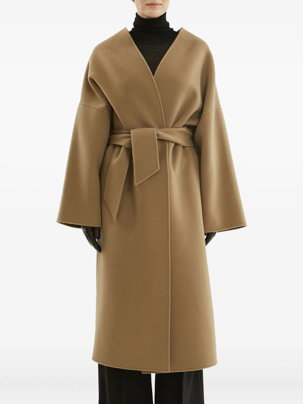 belted wrap coat - 1