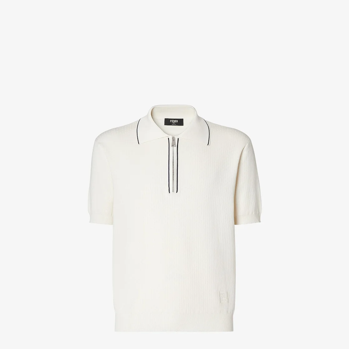 Polo shirt White silk and cotton polo shirt - 1