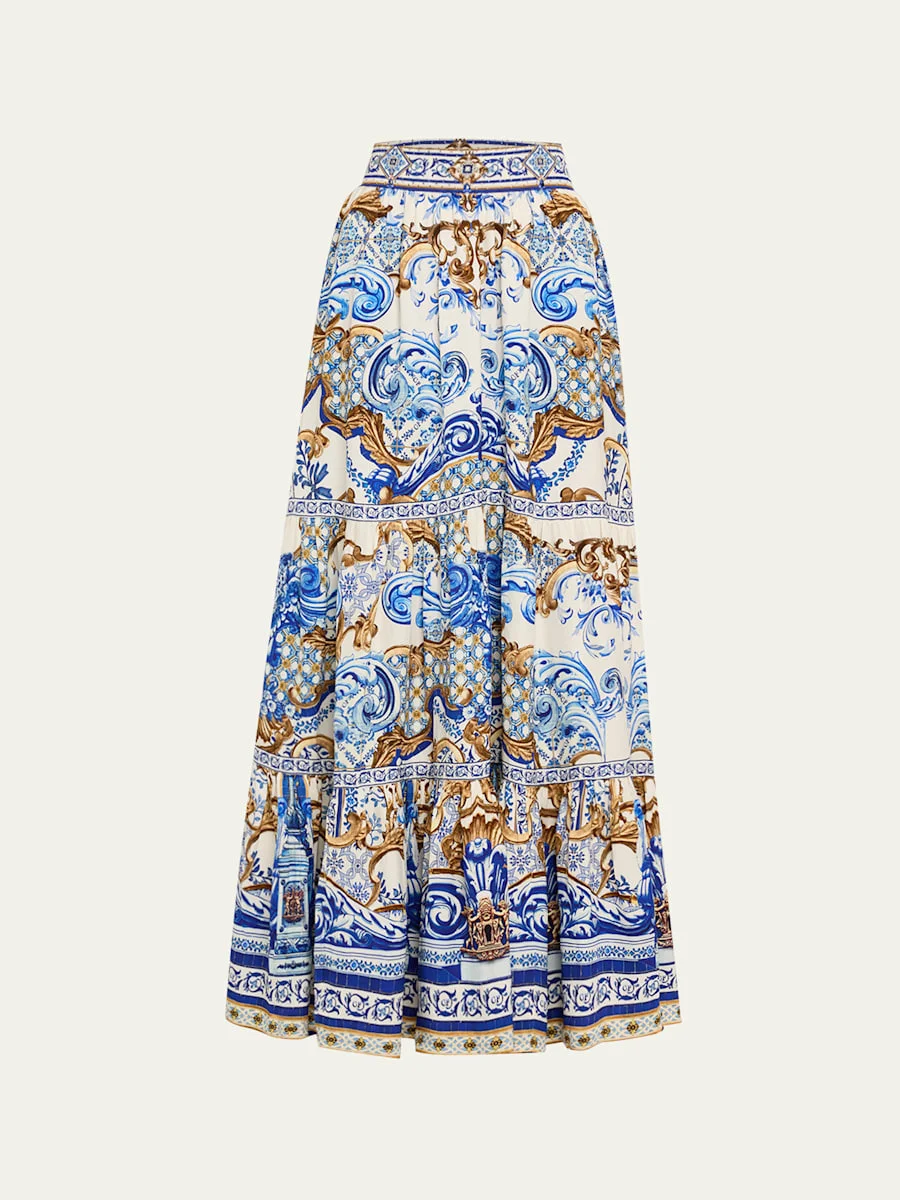 Azul Adventures High-Waisted Tiered Skirt - 1