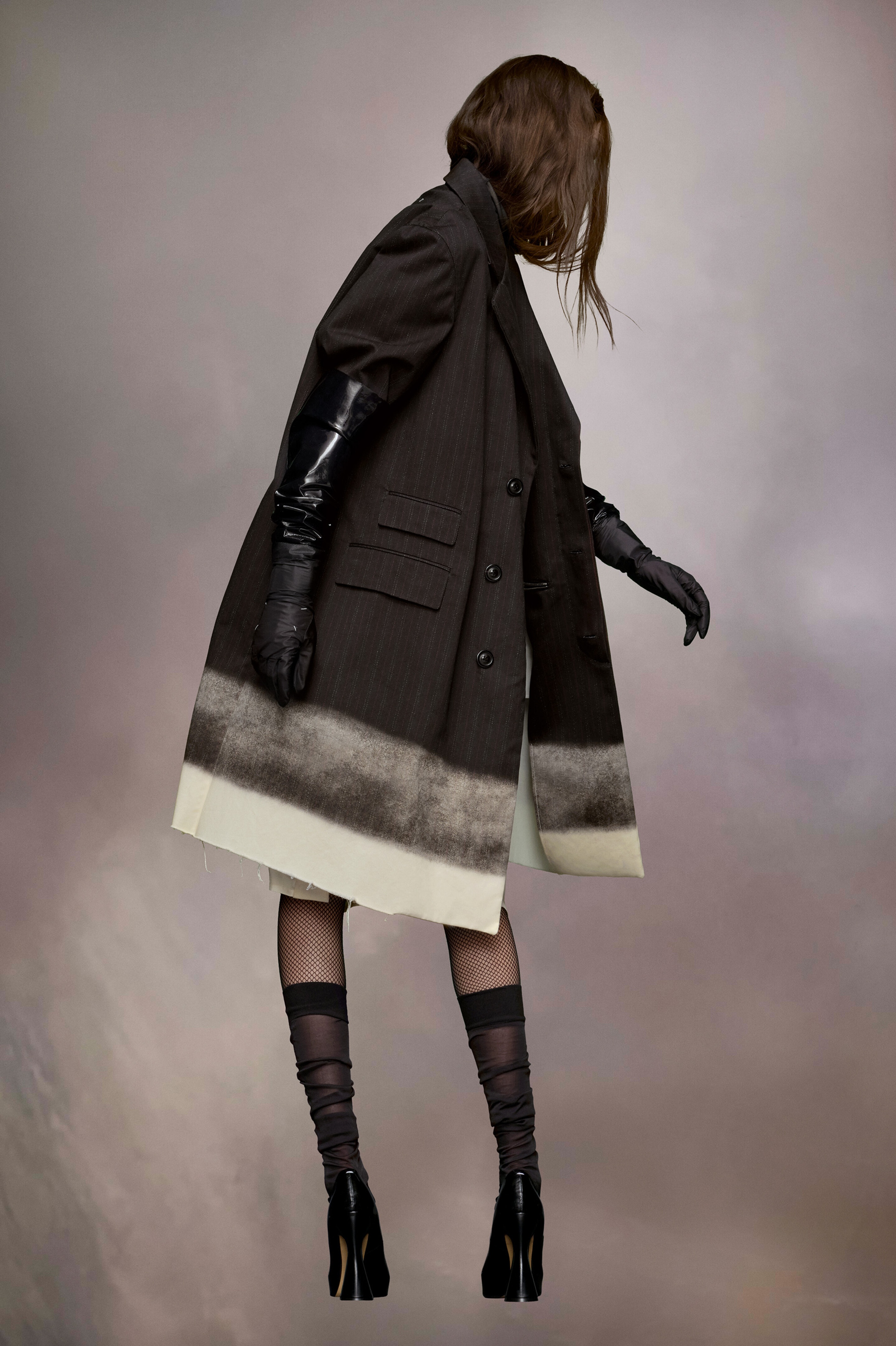 Trompe l'oeil pinstripe coat - 3