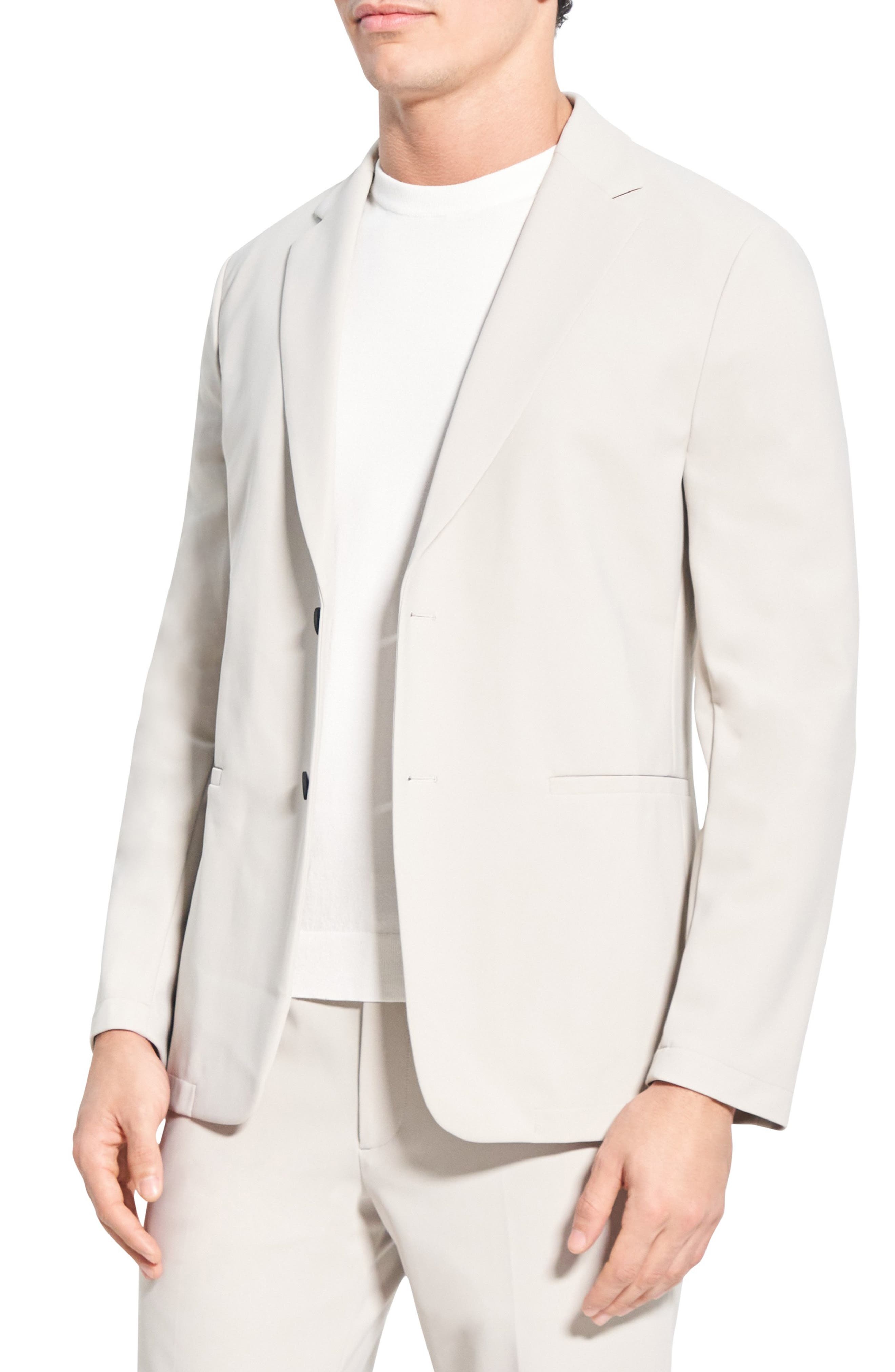 Theory Clinton Precision Ponte Knit Blazer in Putty - 3
