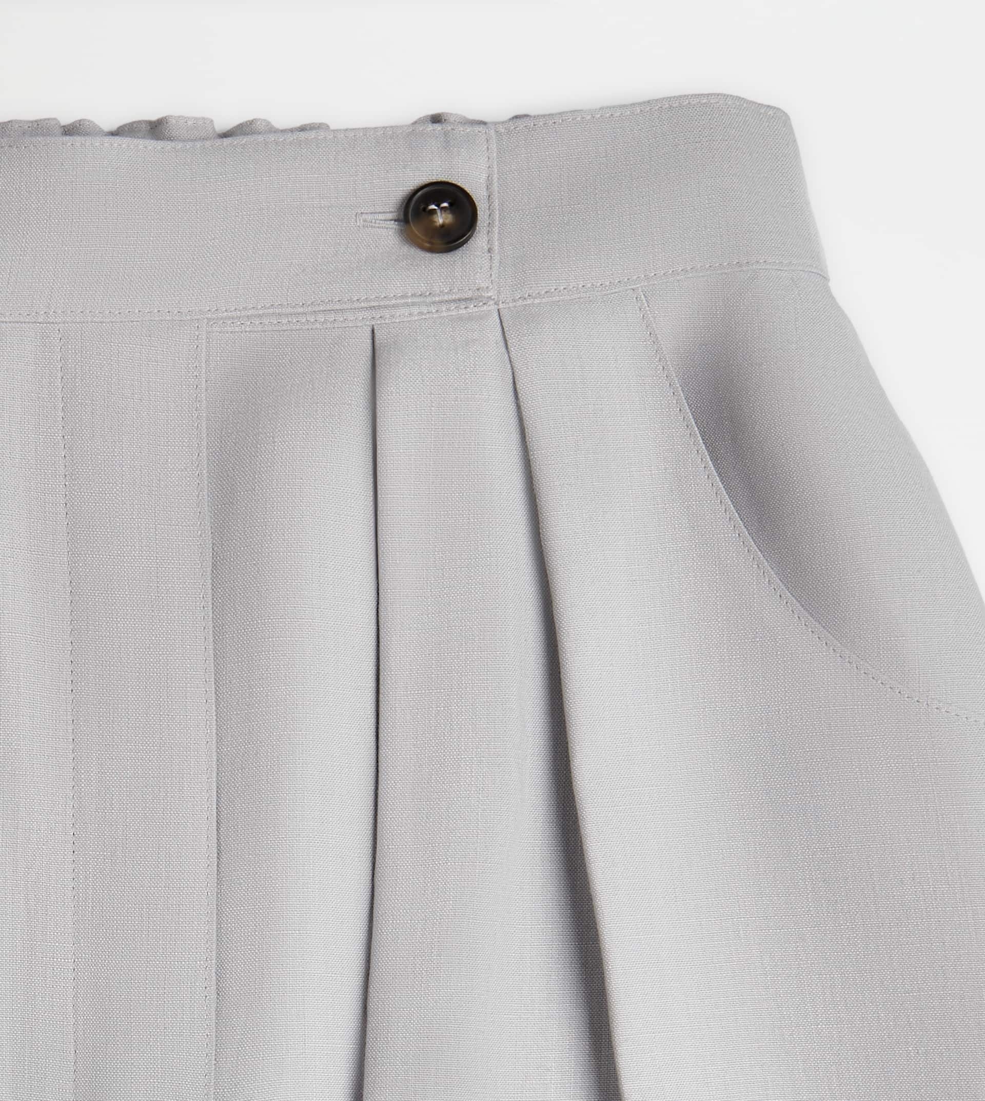 SKIRT IN LINEN - GREY - 8