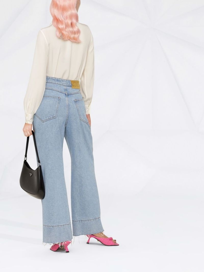 tie-fastening long-sleeve blouse - 3