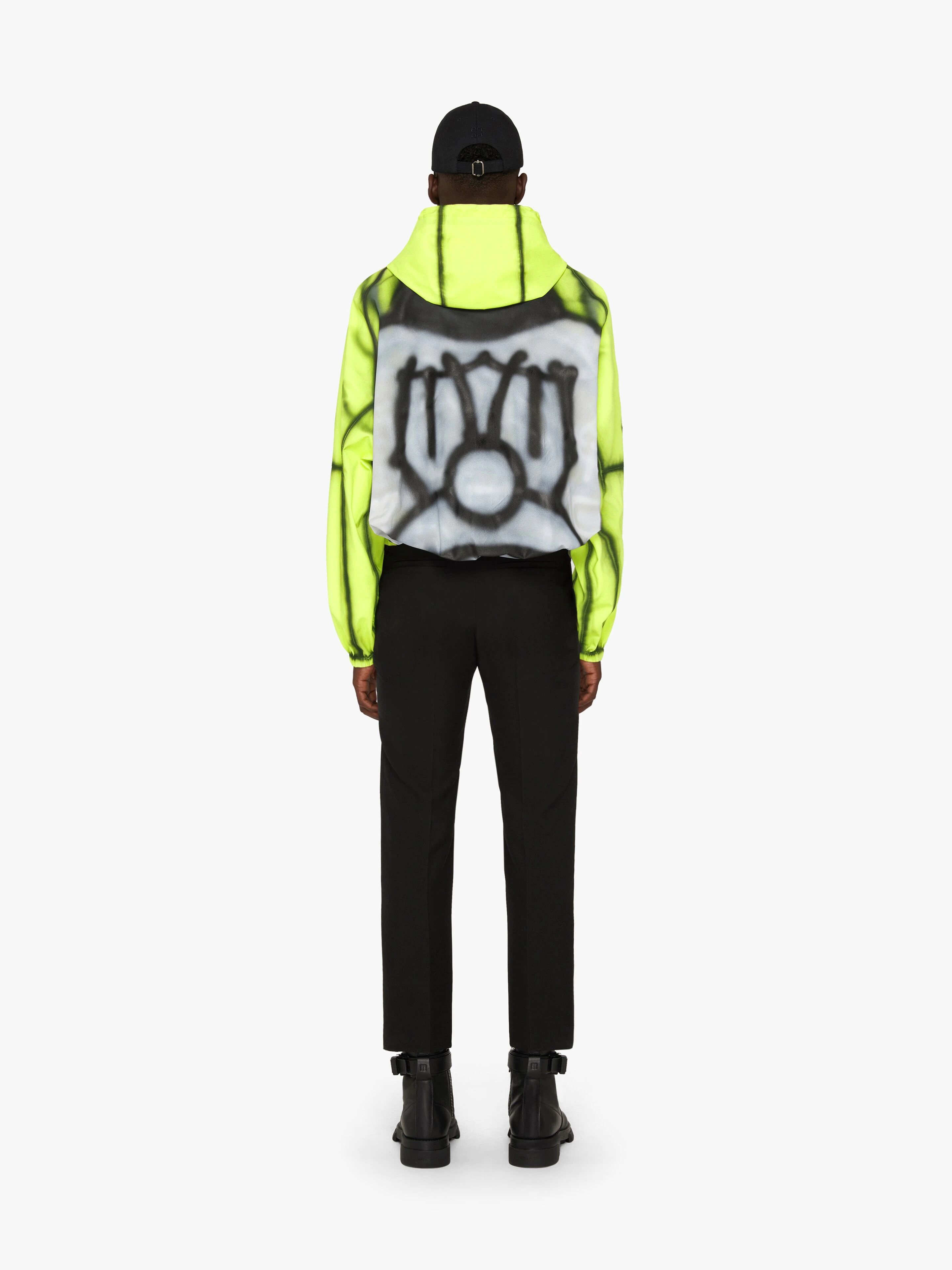 TAG EFFECT CLOWN PRINTED HOODED WINDBREAKER - 4
