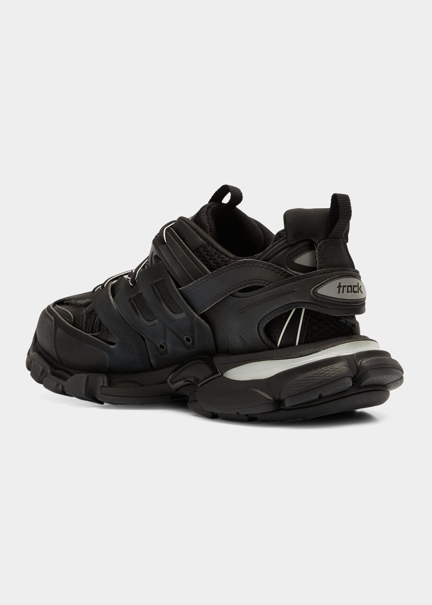 Men's Track LED Running Sneakers, Black - 2
