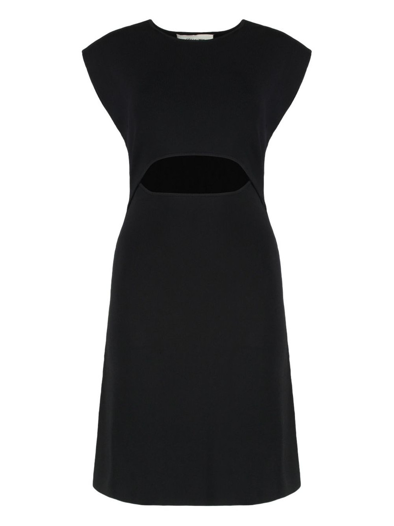 cut-out ribbed knit mini dress 1