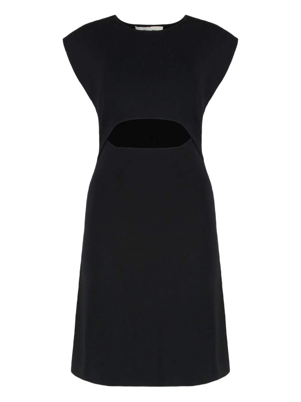 cut-out ribbed knit mini dress - 1