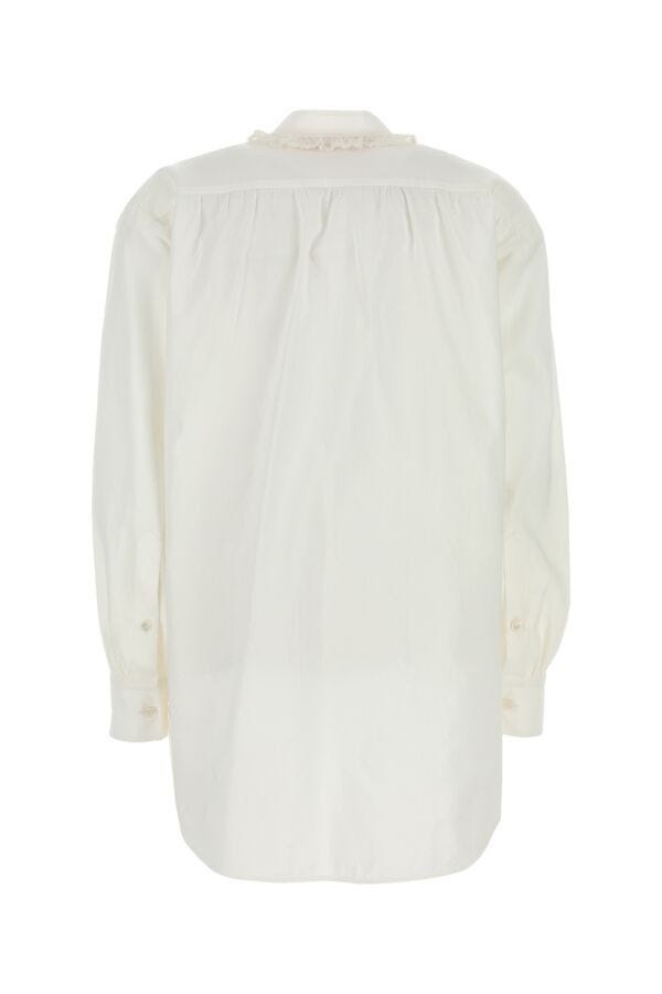 Valentino Garavani Women White Cotton Blend Blouse - 2