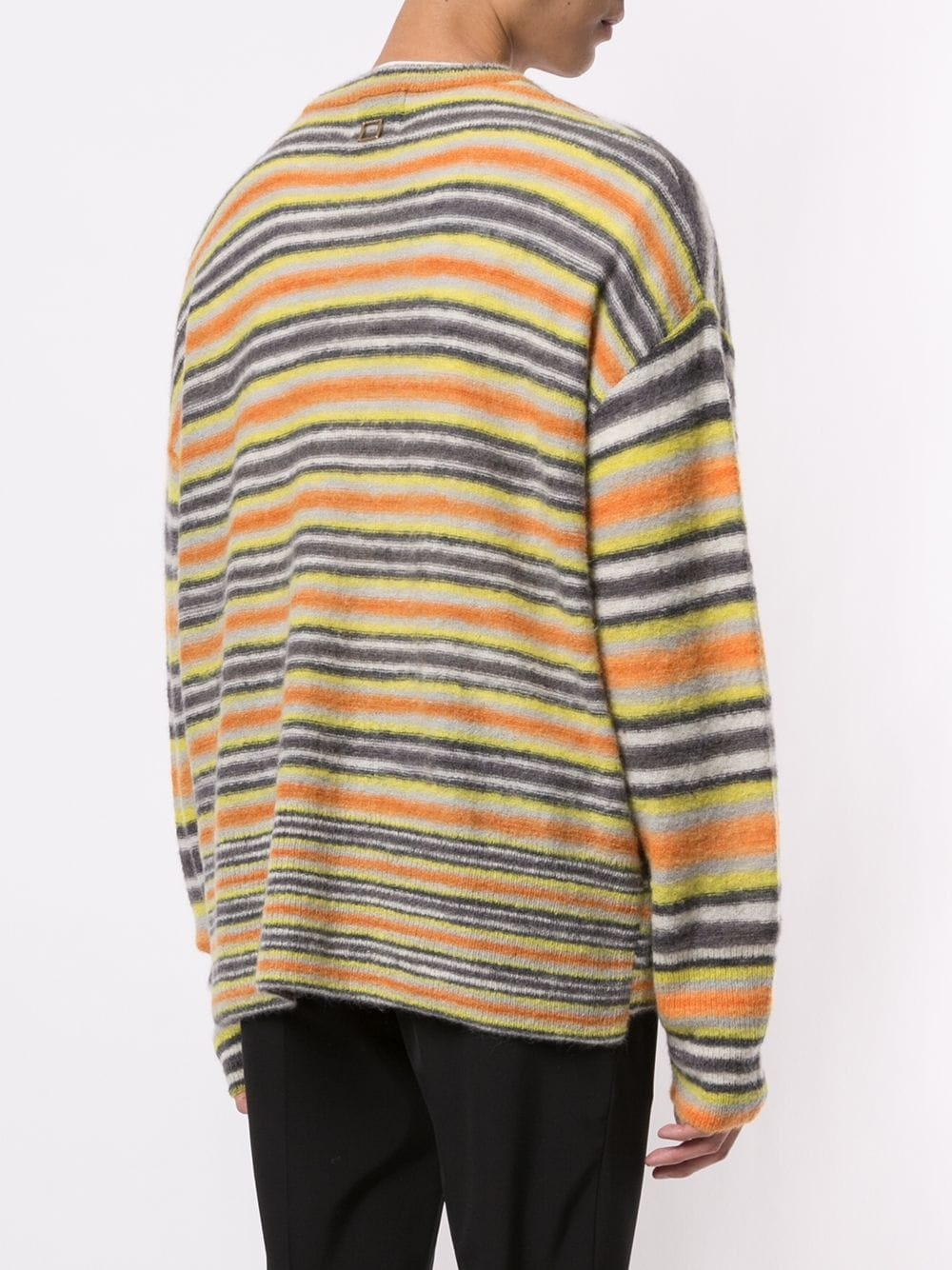 split-hem striped sweater - 4