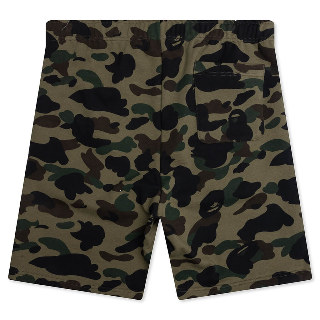 1ST CAMO SHARK REGULAR FIT SWEAT SHORTS - GREEN - 2