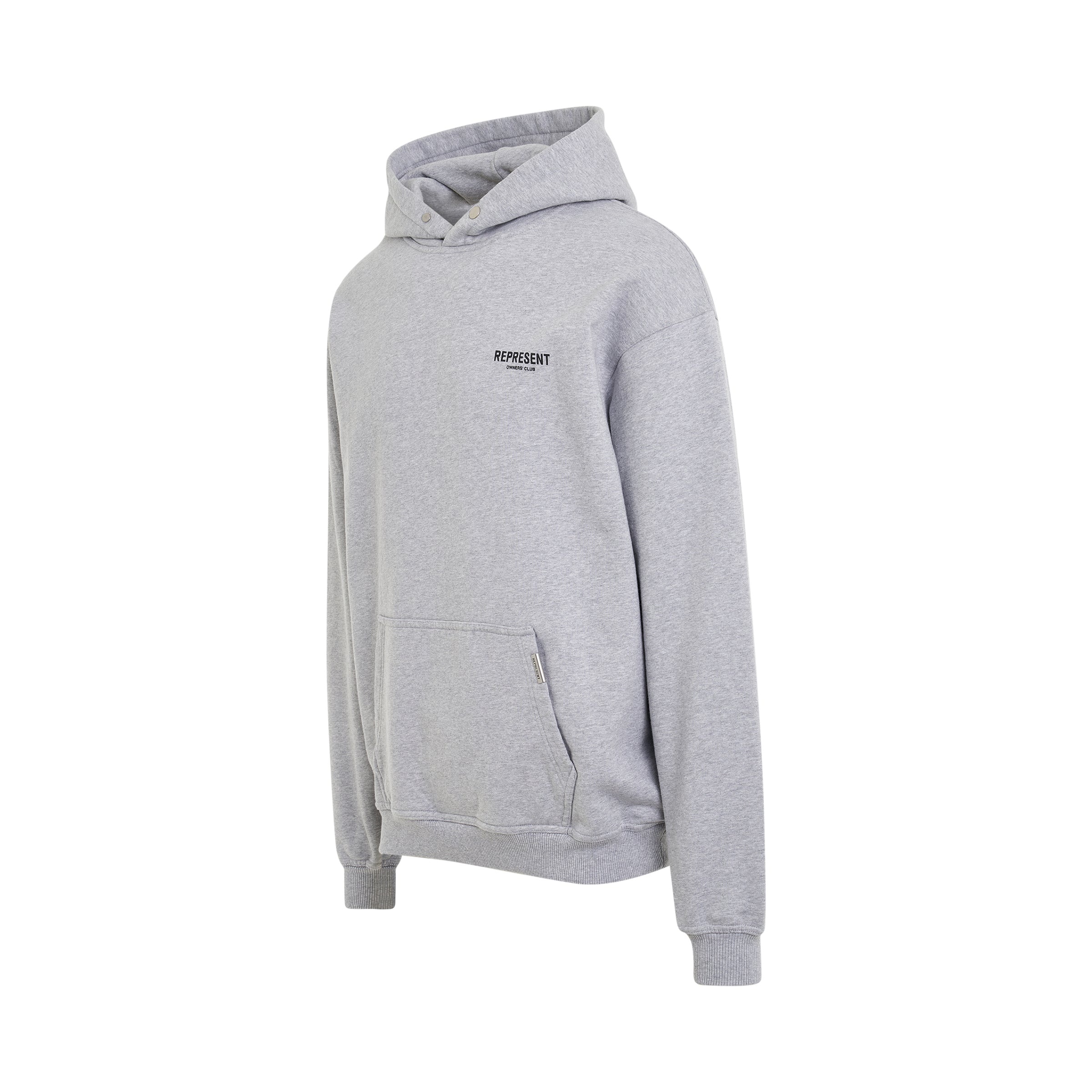 New Represent Owners Club Hoodie in Ash Grey/Black - 2
