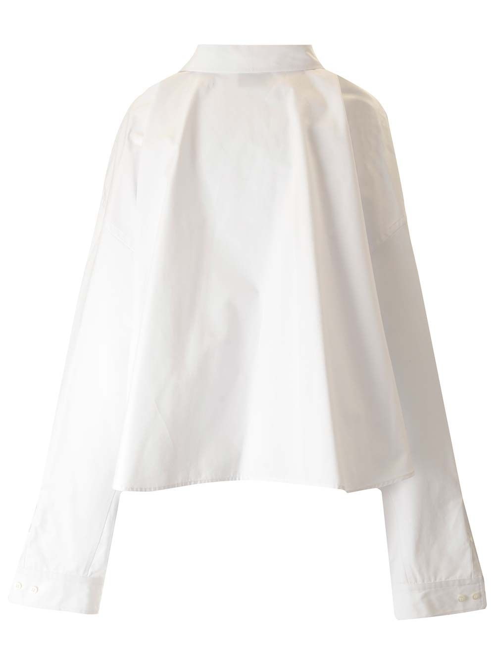 Large Fit Asymmetric Shirt Shirts White - 2