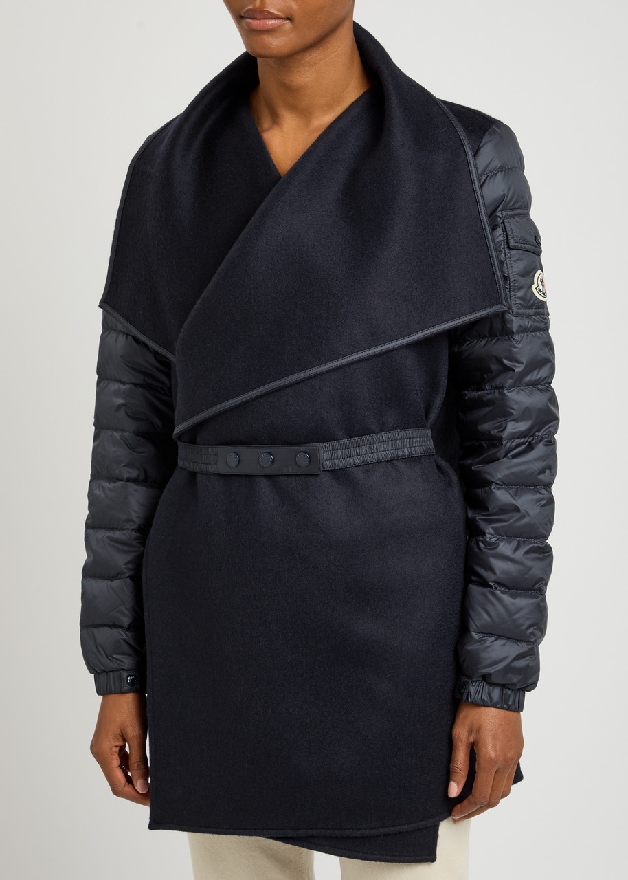 Moncler Quilted Wool Cape Coat - 2