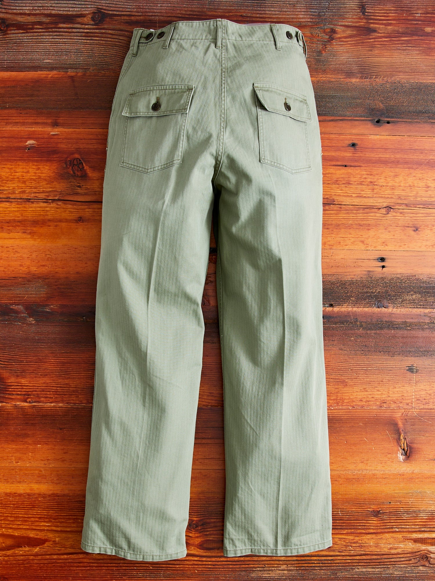 MSP-1014 Tsugihagi Baker Pants in Army Green - 11