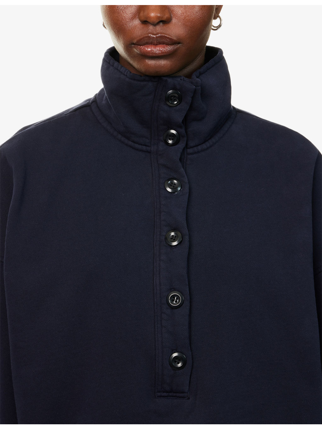 Mirelle Funnel-Neck Cotton-Jersey Sweatshirt - 5