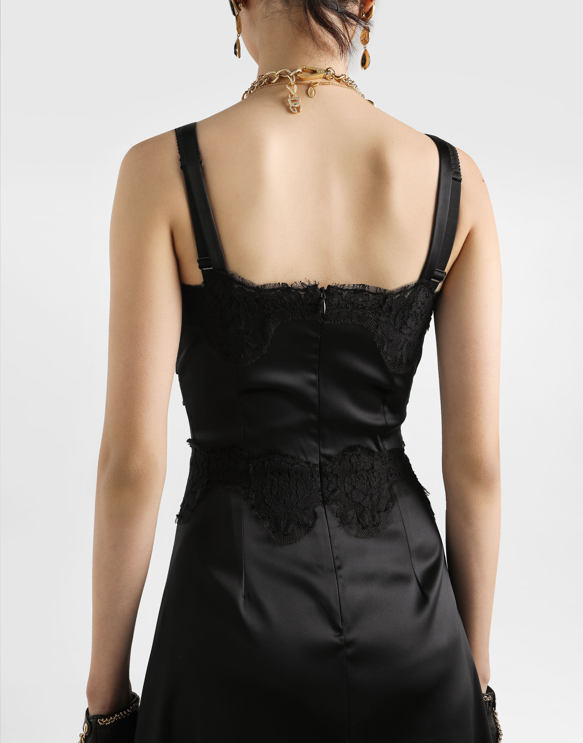 Stretch satin slip dress - 3