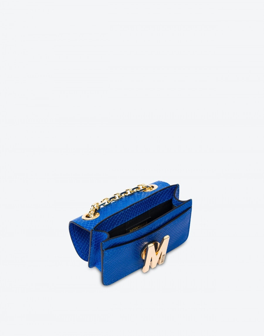 MINI SHOULDER M BAG WITH PYTHON PRINT - 3