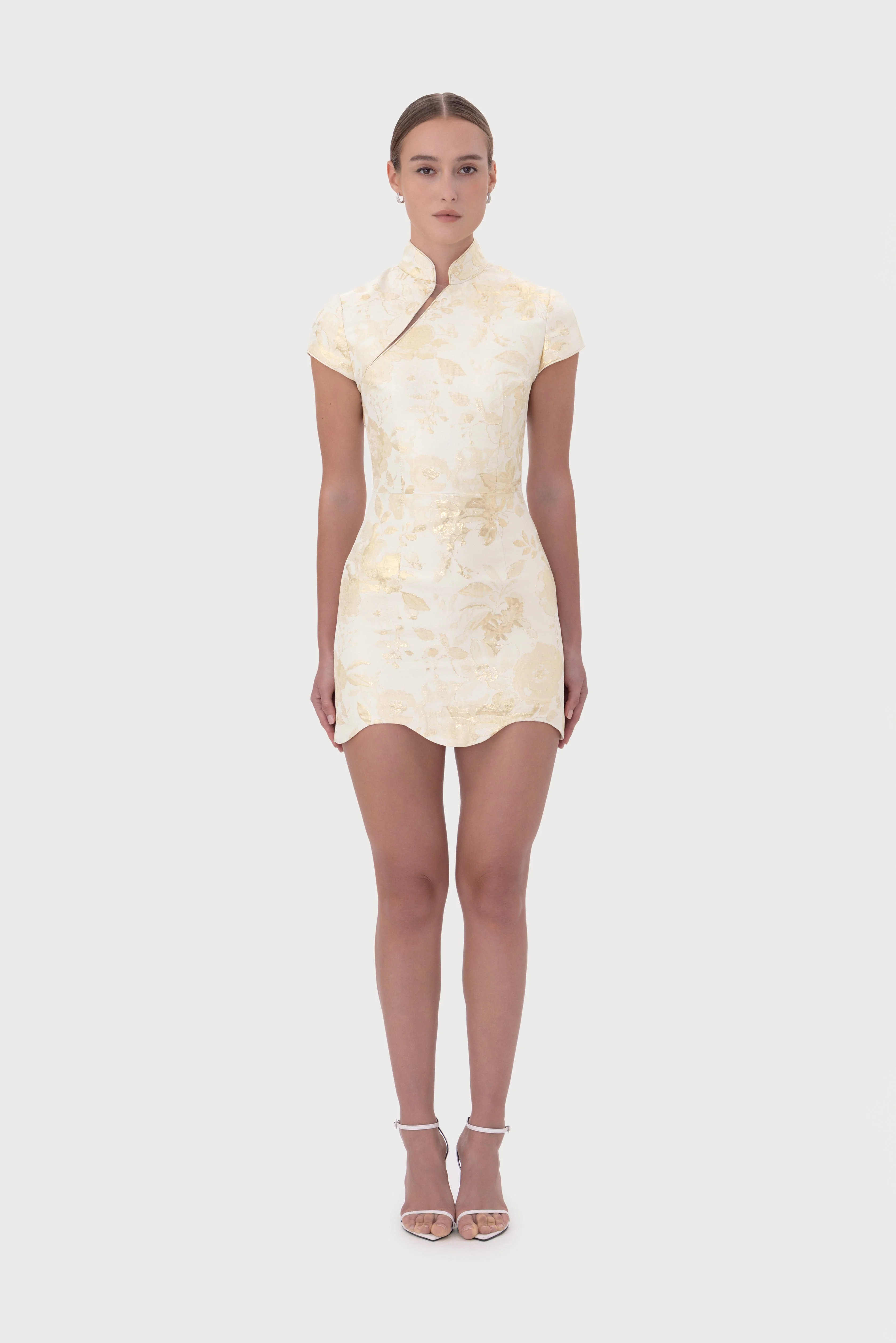 KIANA JACQUARD MINI DRESS - 1