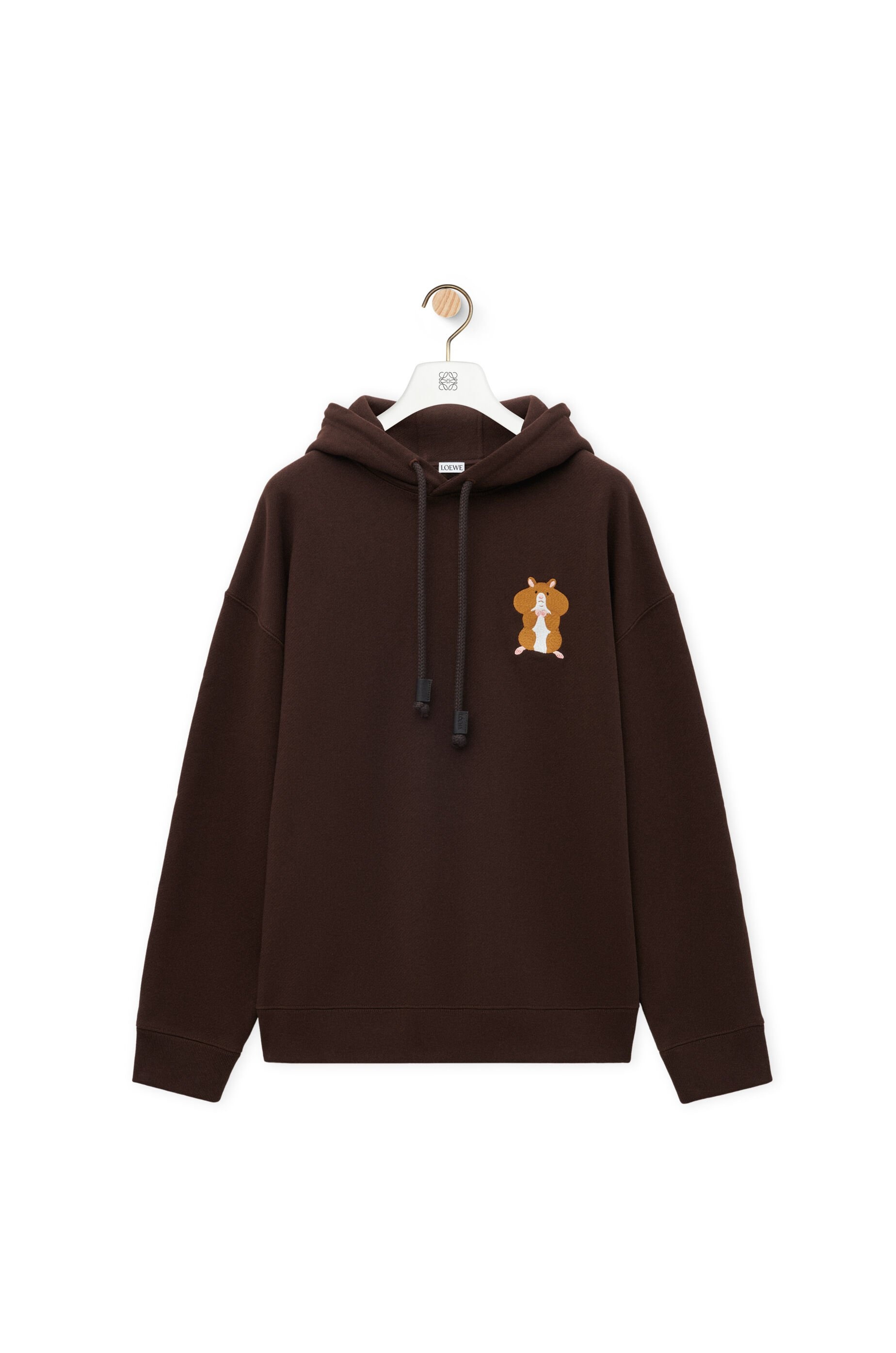 24AW new/LOEWE x Suna Fujitaコットンパーカー Hoodie Brown Loewe Relaxed fit hoodie in cotton | REVERSIBLE