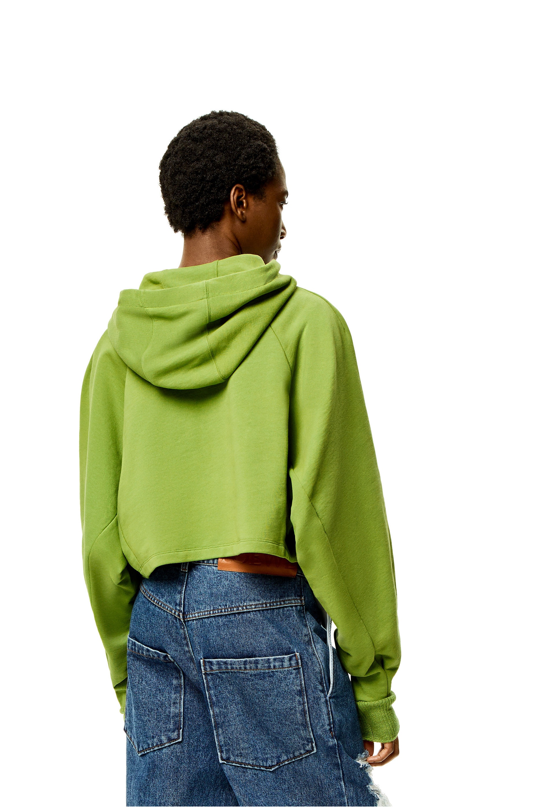 Anagram cropped hoodie in cotton - 4
