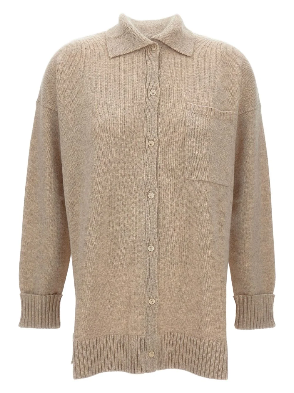 buttoned cashmere shirt - 1