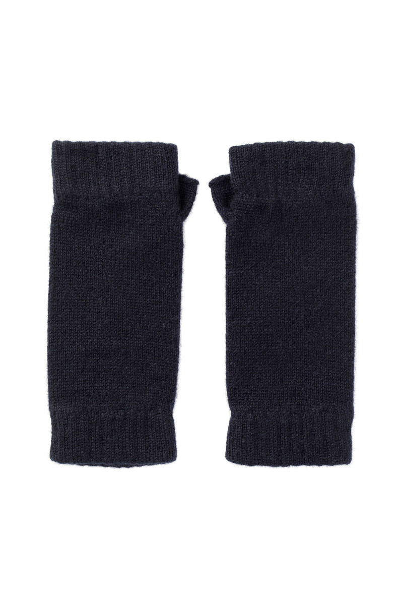 Navy Cashmere Wrist Warmers 1
