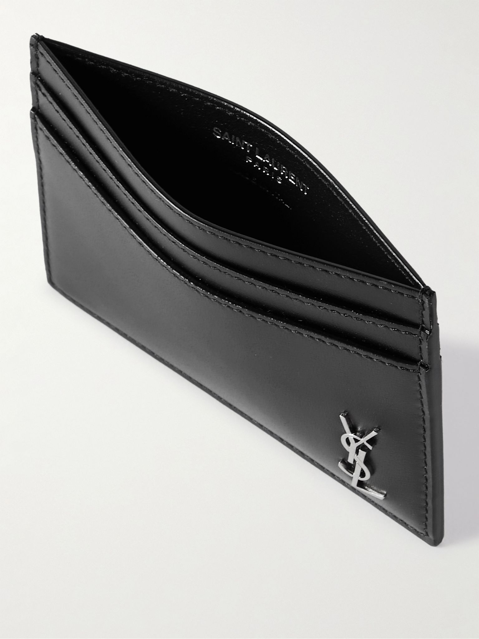 Logo-Appliquéd Leather Cardholder Black - 4
