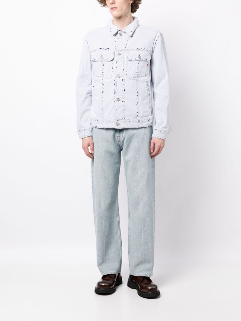 Diesel D-Barcy ripped denim jacket outlook