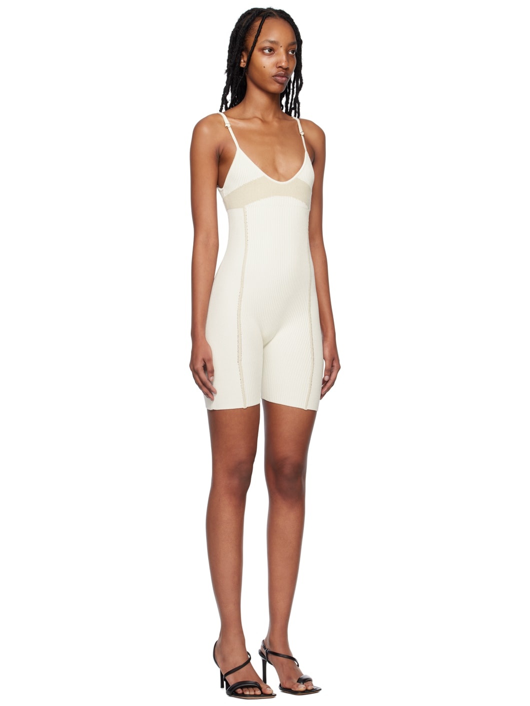 Off-White & Beige 'Le Body Bellinu' Bodysuit - 2