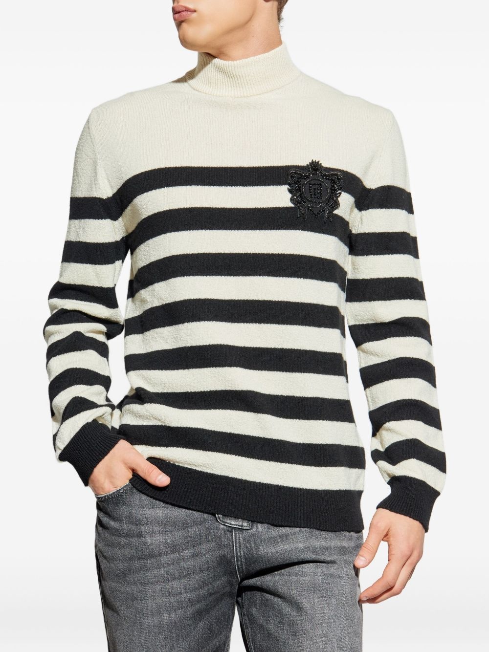 striped-pattern sweater - 3